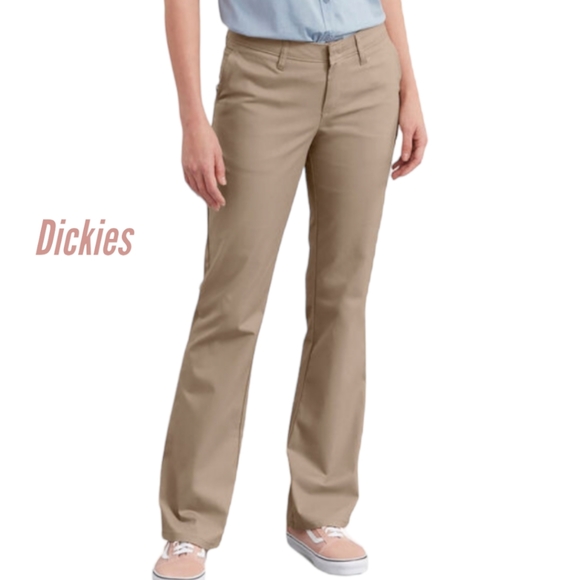 Dickies Women's Slim Fit Bootcut Pants - Picture 1 of 8